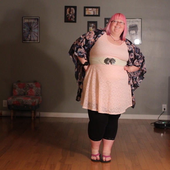 maitai Dresses & Skirts - Pink lace skater dress